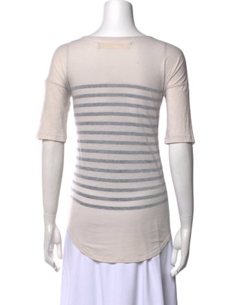 Raquel Allegra Striped Scoop Neck T-Shirt