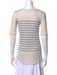 Raquel Allegra Striped Scoop Neck T-Shirt