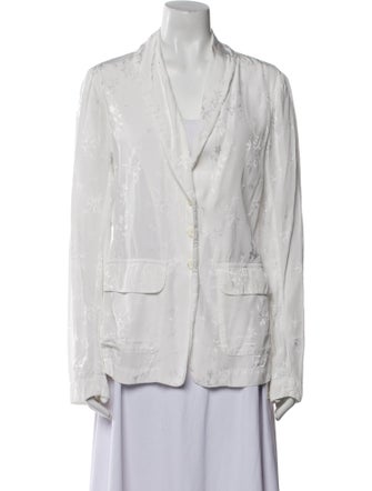 Raquel Allegra V-Neck Long Sleeve Button-Up Top