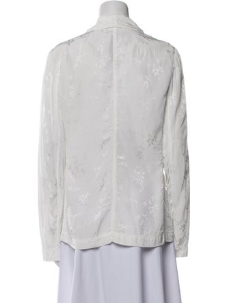 Raquel Allegra V-Neck Long Sleeve Button-Up Top