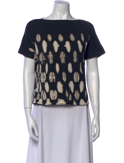 Raquel Allegra Printed Bateau Neckline T-Shirt