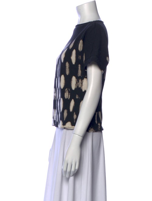 Raquel Allegra Printed Bateau Neckline T-Shirt