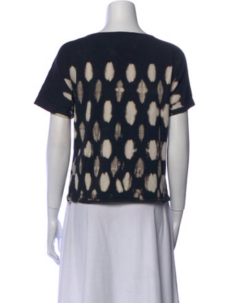 Raquel Allegra Printed Bateau Neckline T-Shirt