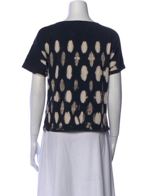 Raquel Allegra Printed Bateau Neckline T-Shirt