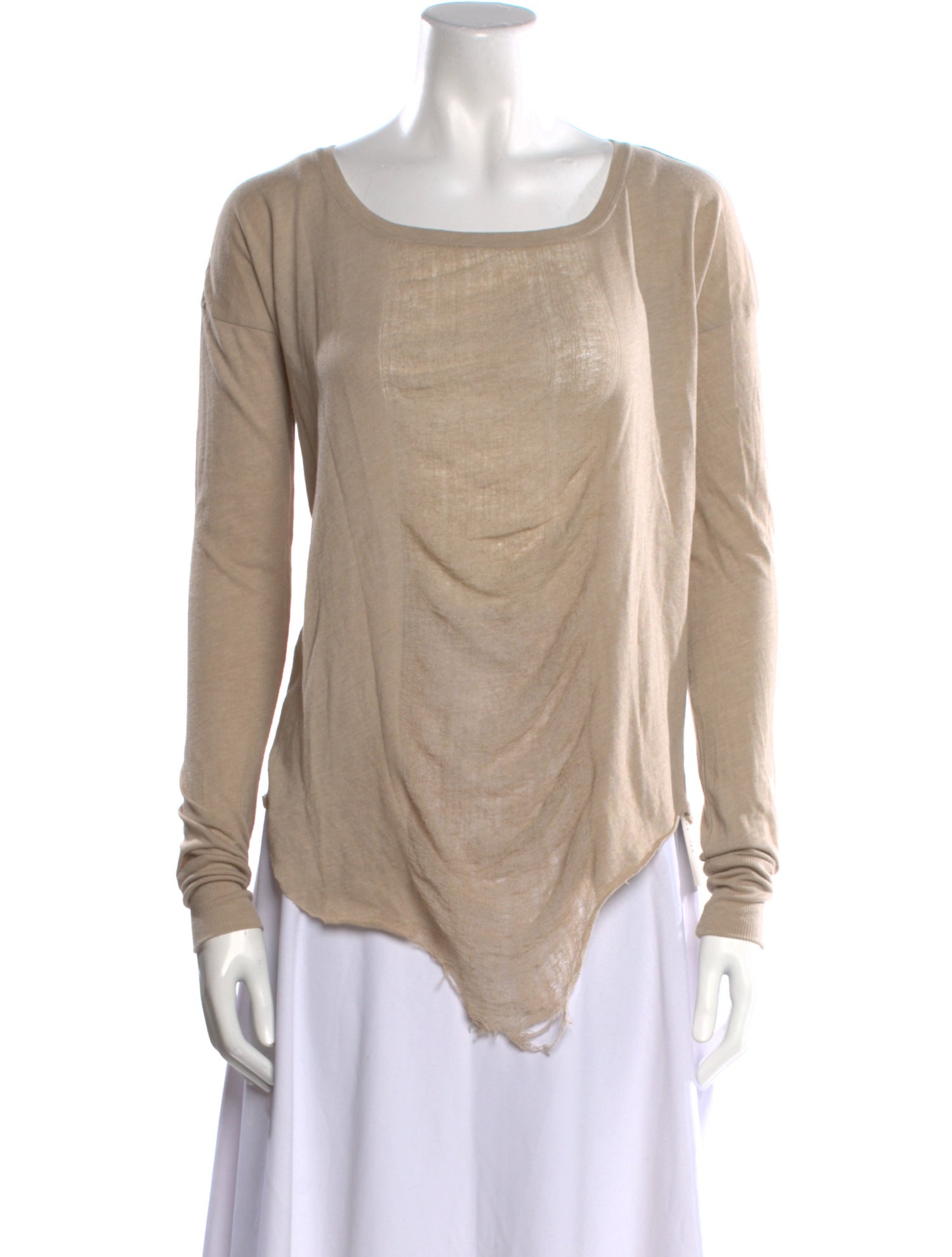 Raquel Allegra Scoop Neck Long Sleeve T-Shirt