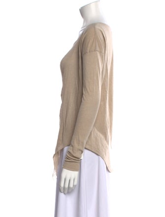 Raquel Allegra Scoop Neck Long Sleeve T-Shirt