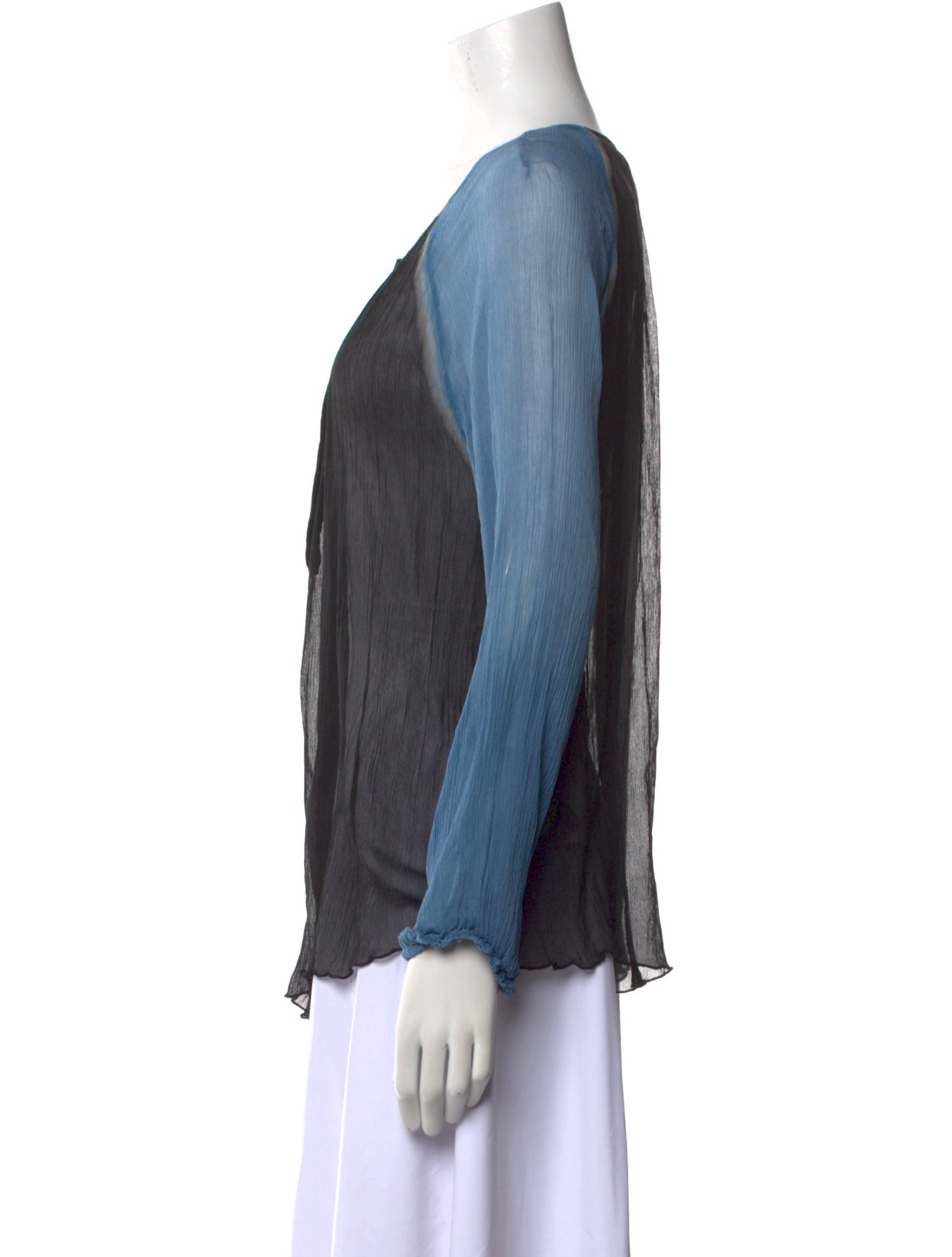 Raquel Allegra Silk Scoop Neck Blouse