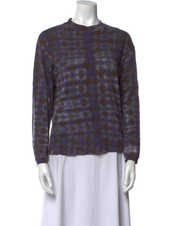Raquel Allegra Tie-Dye Print Crew Neck Top