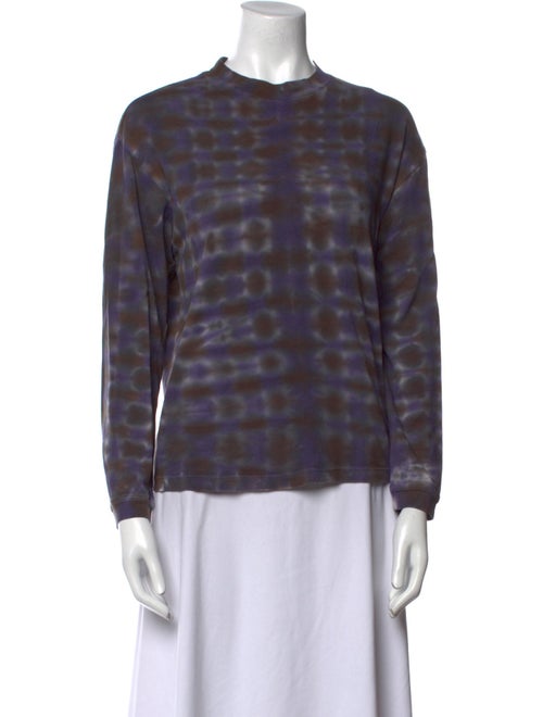 Raquel Allegra Tie-Dye Print Crew Neck Top