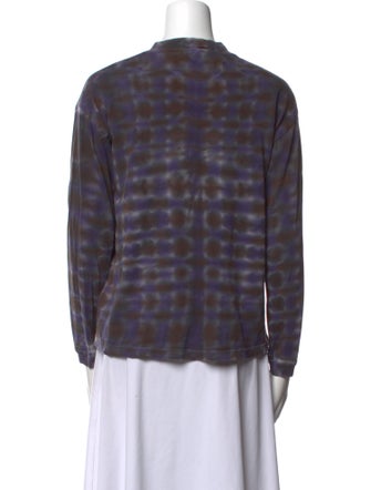 Raquel Allegra Tie-Dye Print Crew Neck Top