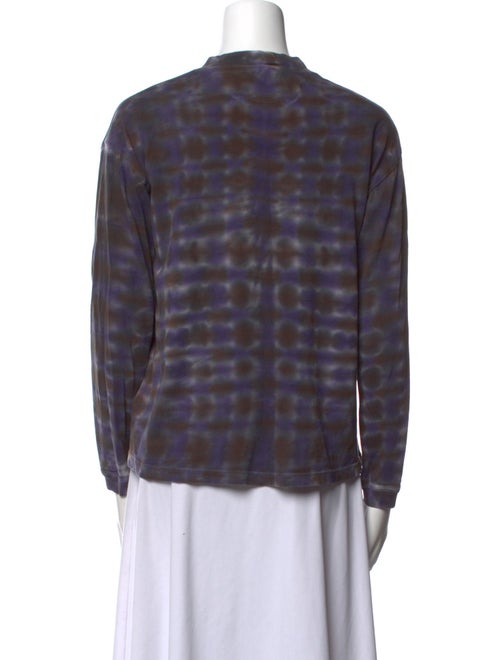 Raquel Allegra Tie-Dye Print Crew Neck Top