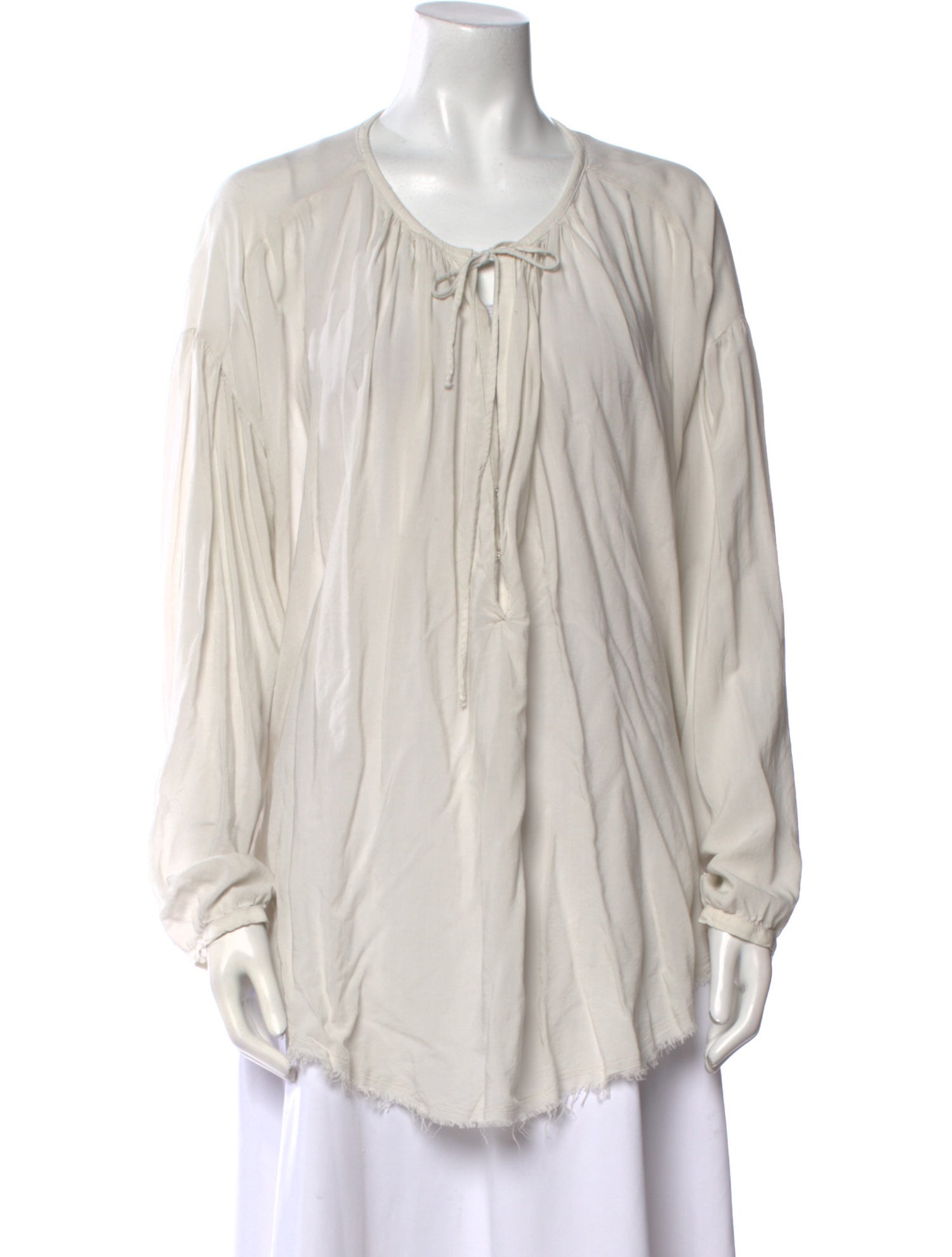 Raquel Allegra Scoop Neck Long Sleeve Tunic