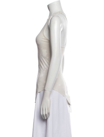 Raquel Allegra Tie-Dye Print Scoop Neck Top