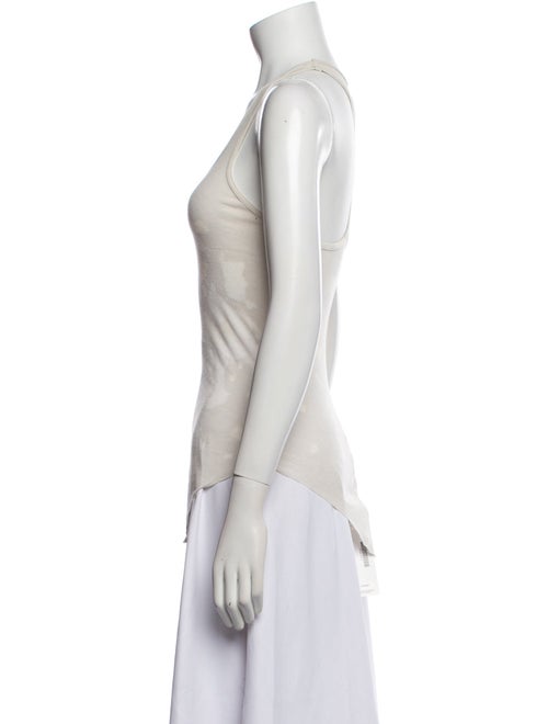 Raquel Allegra Tie-Dye Print Scoop Neck Top