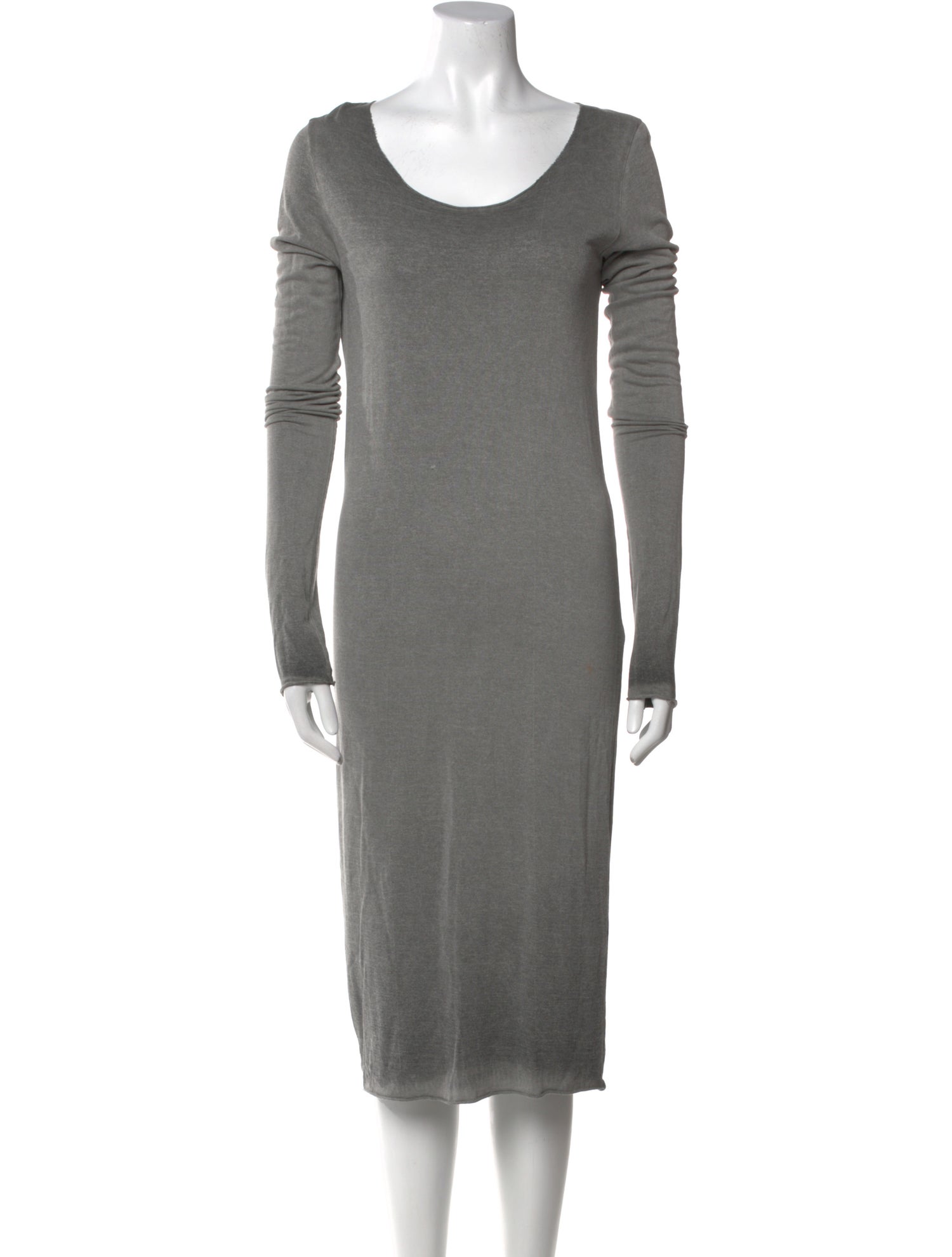Raquel Allegra Scoop Neck Midi Length Dress