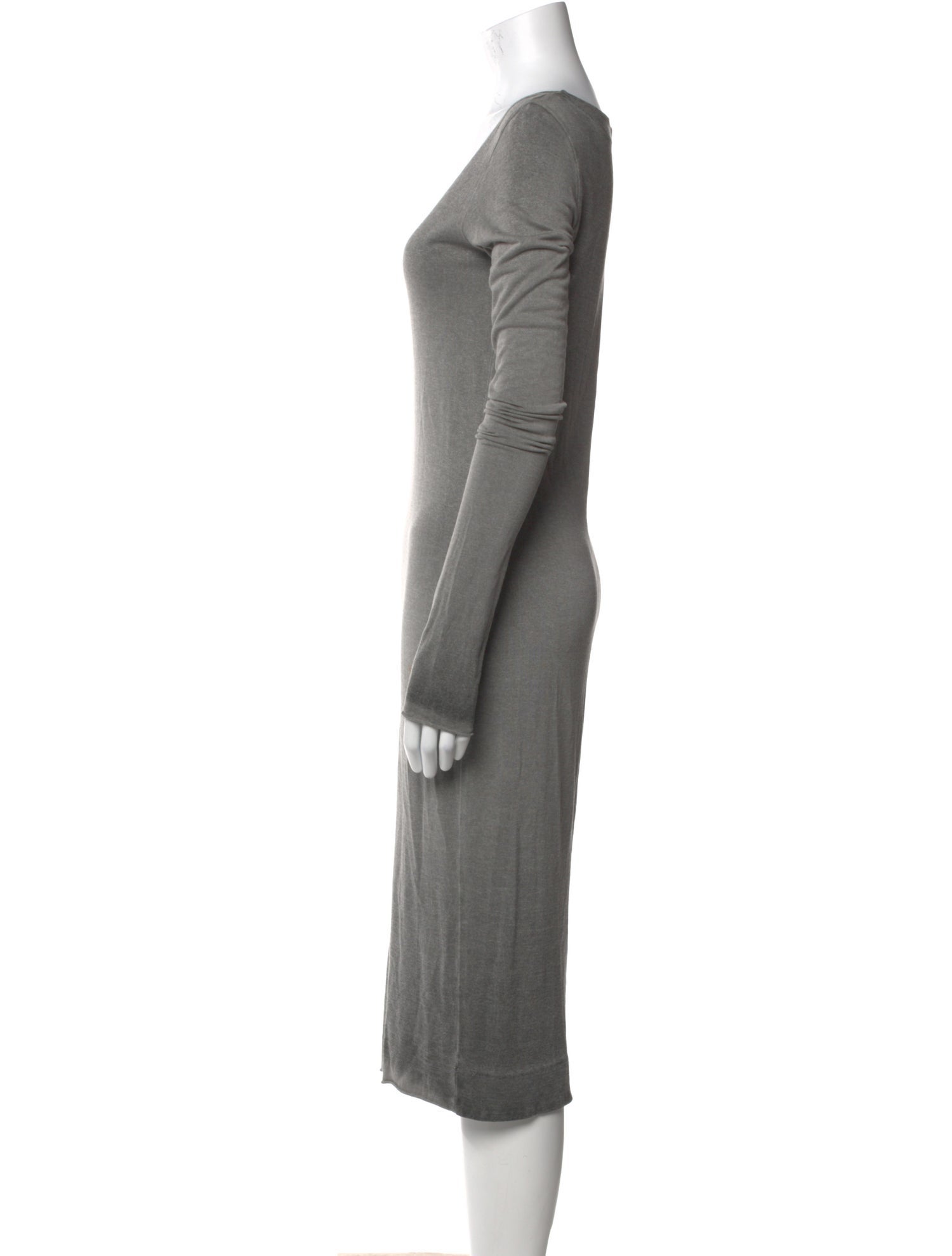 Raquel Allegra Scoop Neck Midi Length Dress