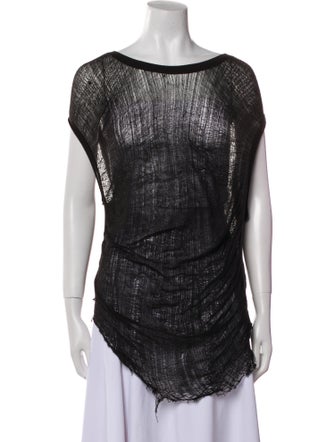 Raquel Allegra Bateau Neckline Short Sleeve Top