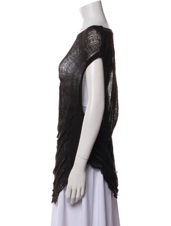 Raquel Allegra Bateau Neckline Short Sleeve Top