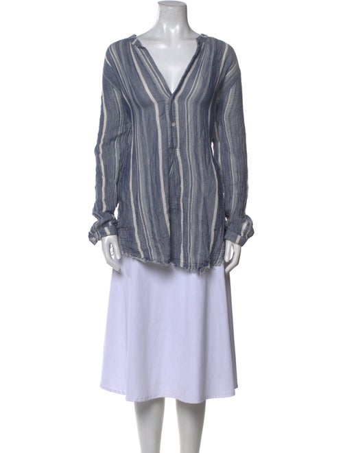 Raquel Allegra Striped V-Neck Tunic