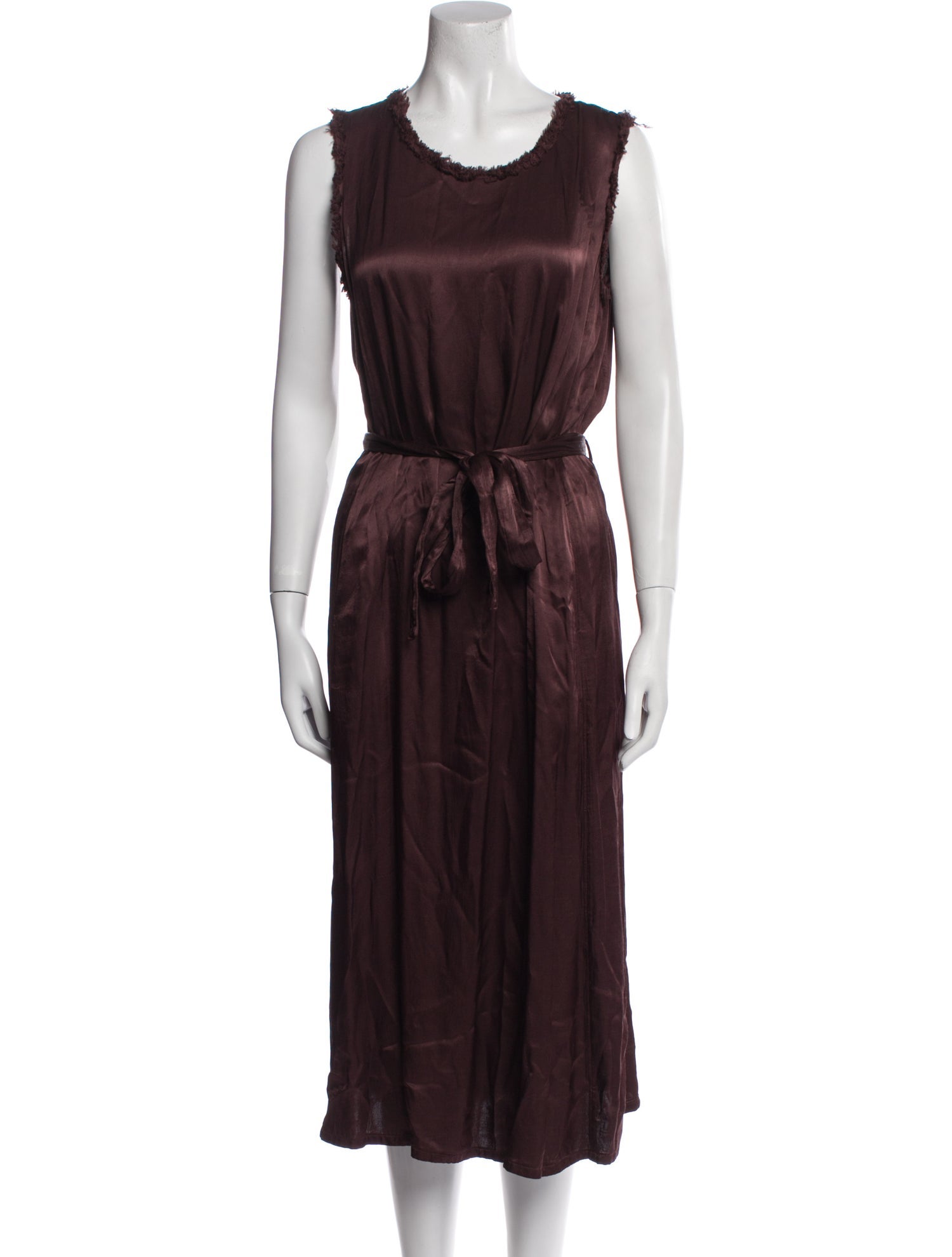 Raquel Allegra Scoop Neck Midi Length Dress