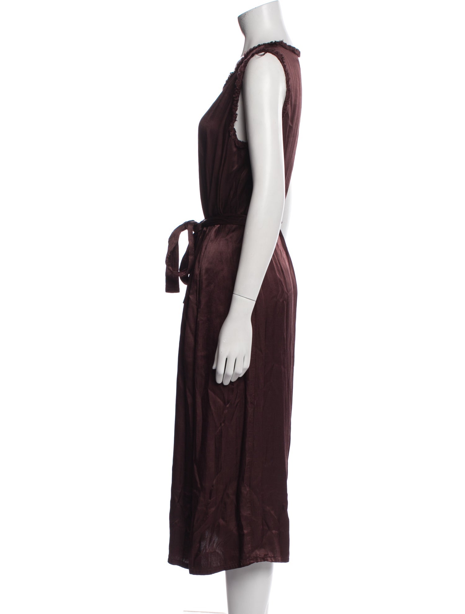 Raquel Allegra Scoop Neck Midi Length Dress