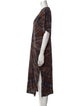 Raquel Allegra Tie-Dye Print Midi Length Dress