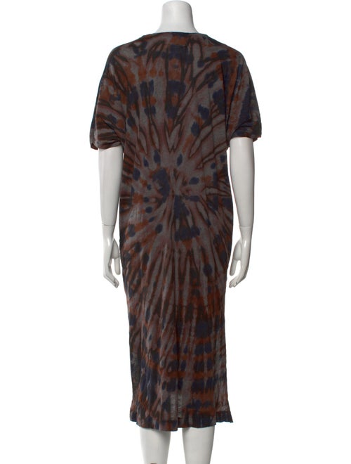 Raquel Allegra Tie-Dye Print Midi Length Dress