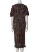 Raquel Allegra Tie-Dye Print Midi Length Dress