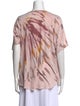 Raquel Allegra Printed V-Neck Blouse