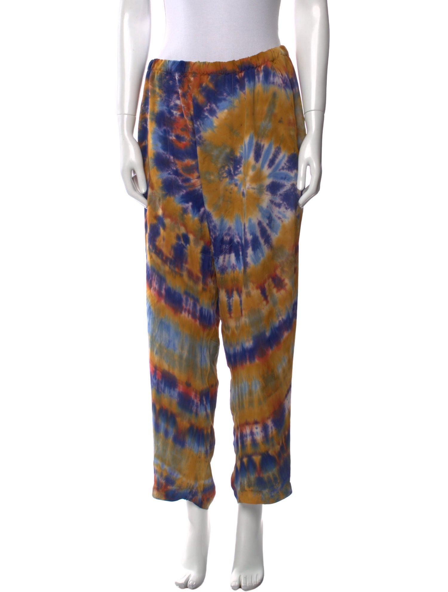 Raquel Allegra Silk Straight Leg Pants