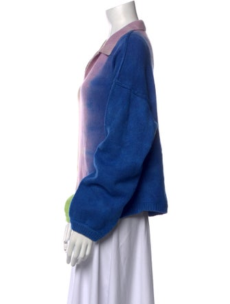 Raquel Allegra Nylon Colorblock Pattern Sweater