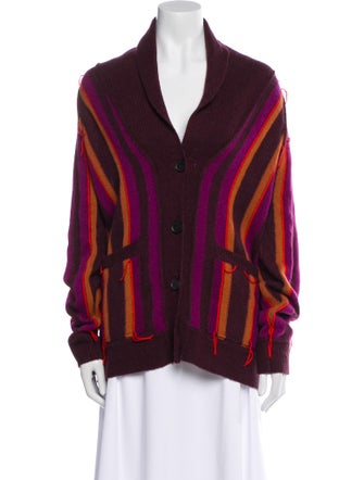 Raquel Allegra Striped V-Neck Sweater