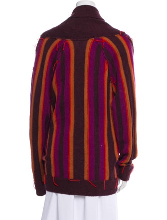 Raquel Allegra Striped V-Neck Sweater