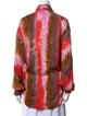 Raquel Allegra Tie-Dye Print Long Sleeve Button-Up Top