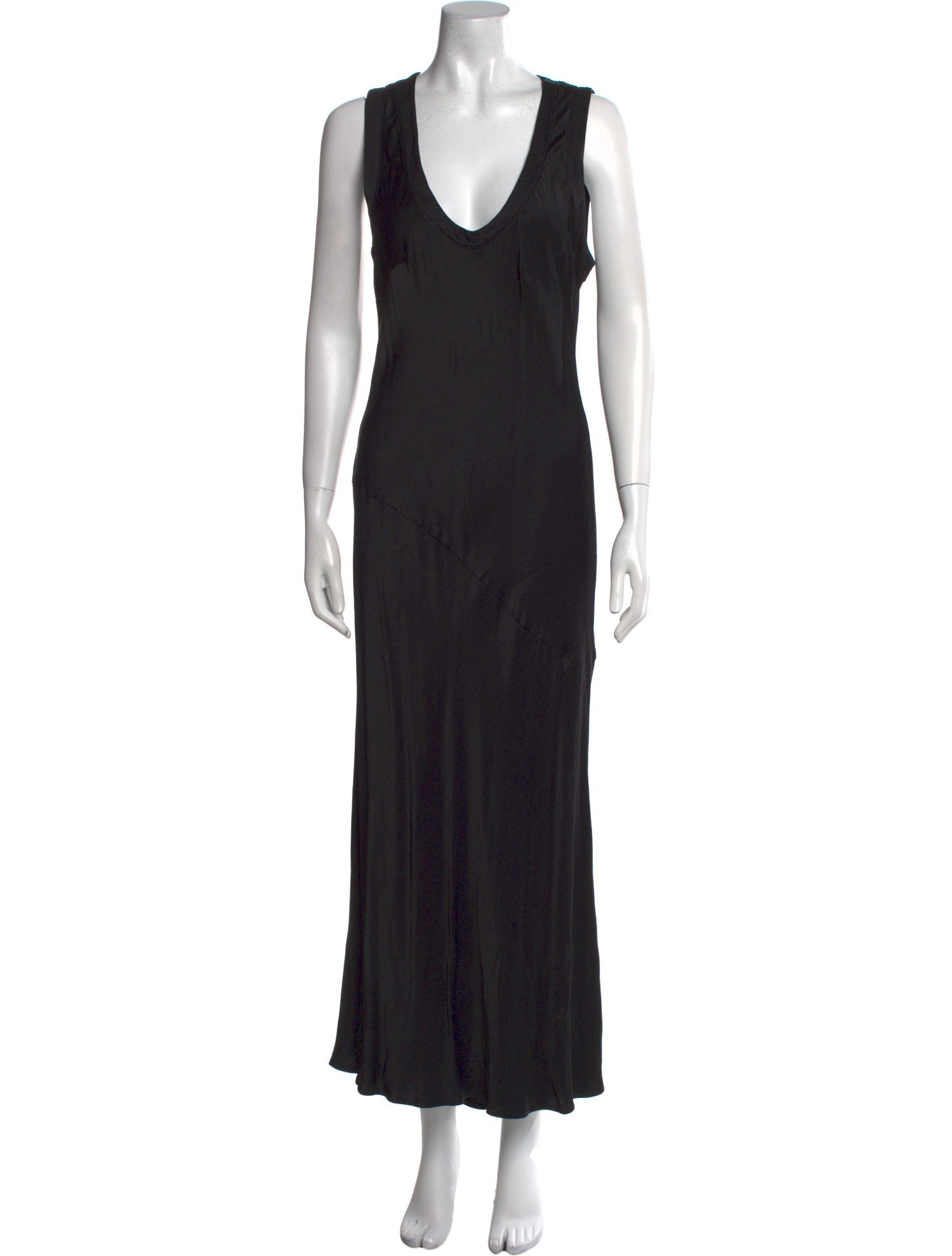 Raquel Allegra Scoop Neck Long Dress