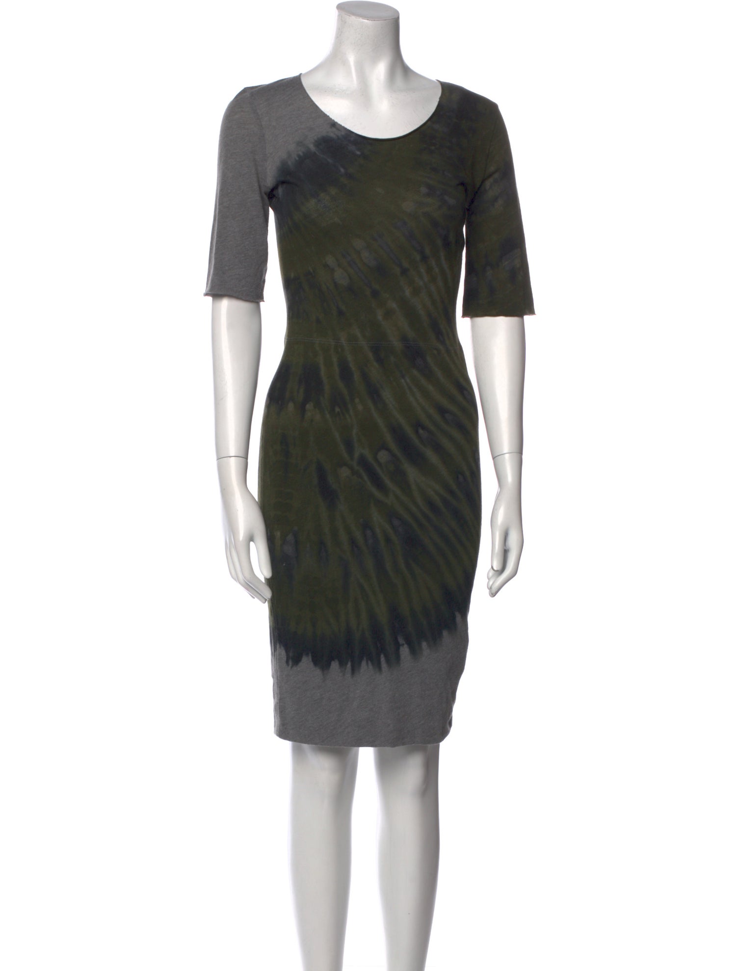 Raquel Allegra Tie-Dye Print Knee-Length Dress