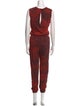Raquel Allegra Printed Crew Neck Jumpsuit