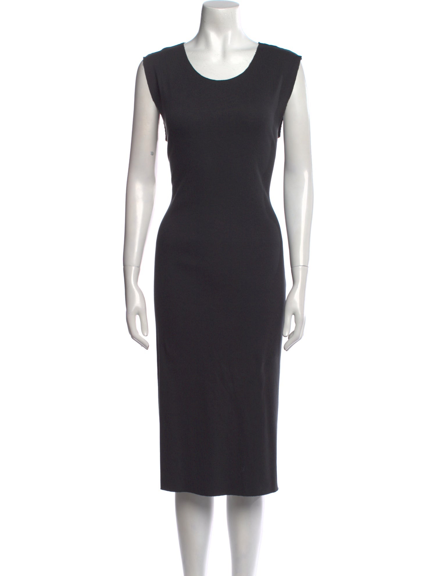 Raquel Allegra Scoop Neck Midi Length Dress