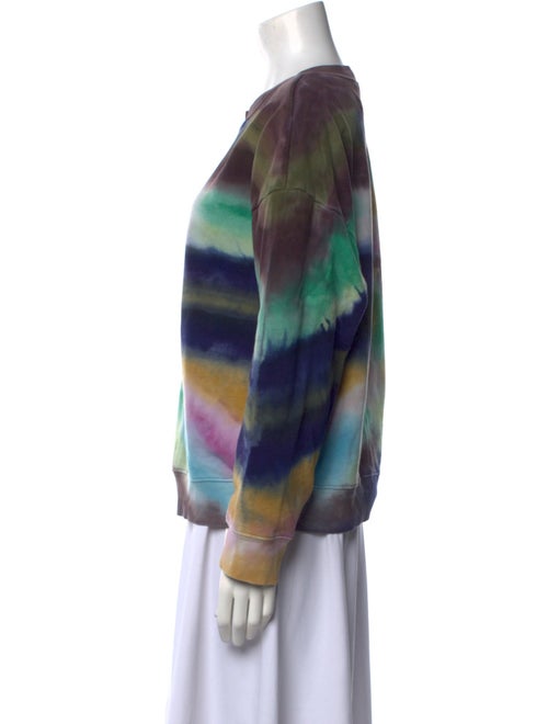 Raquel Allegra Tie-Dye Print Crew Neck Sweatshirt