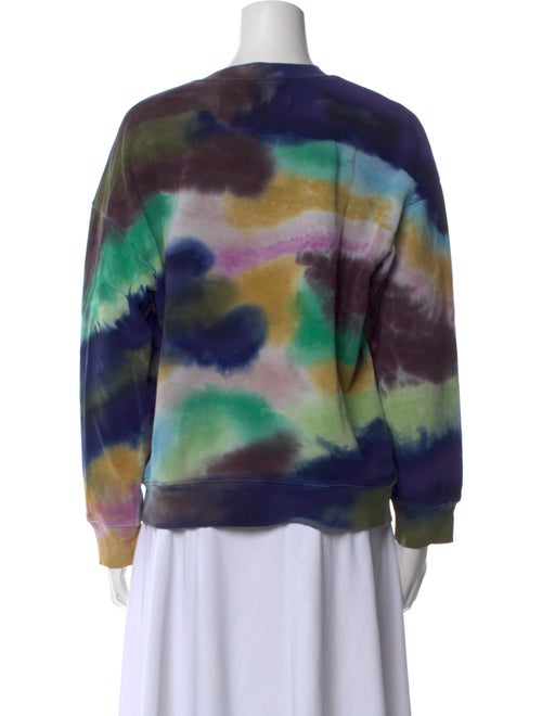 Raquel Allegra Tie-Dye Print Crew Neck Sweatshirt