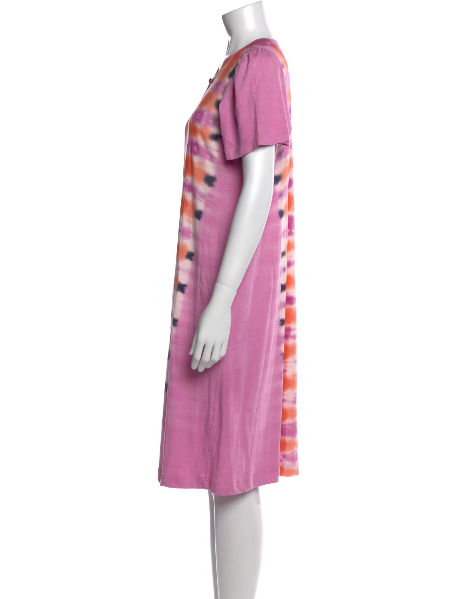 Raquel Allegra Tie-Dye Print Midi Length Dress