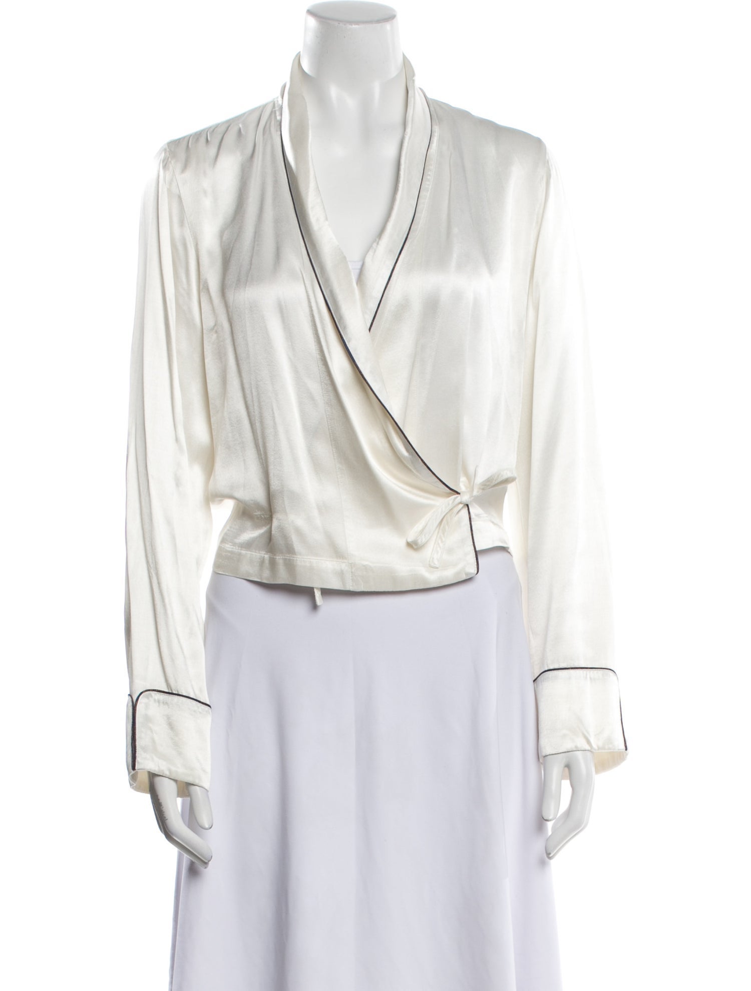 Raquel Allegra V-Neck Long Sleeve Blouse