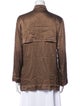 Raquel Allegra V-Neck Long Sleeve Button-Up Top