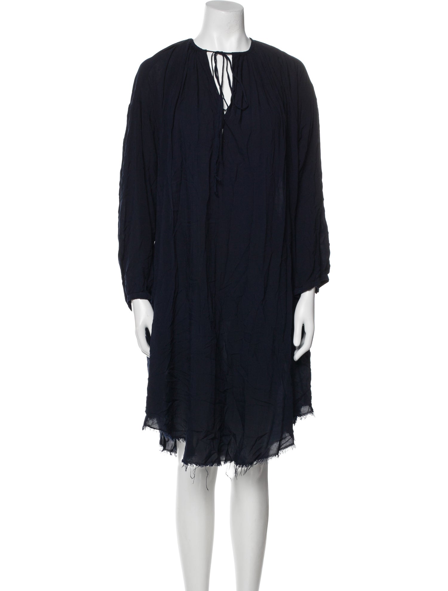 Raquel Allegra V-Neck Knee-Length Dress