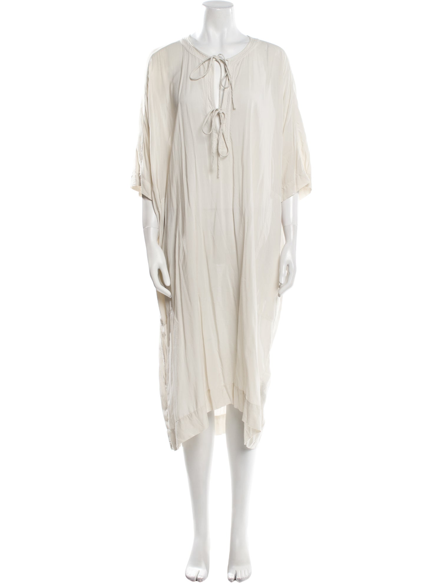 Raquel Allegra Tie Neck Midi Length Dress