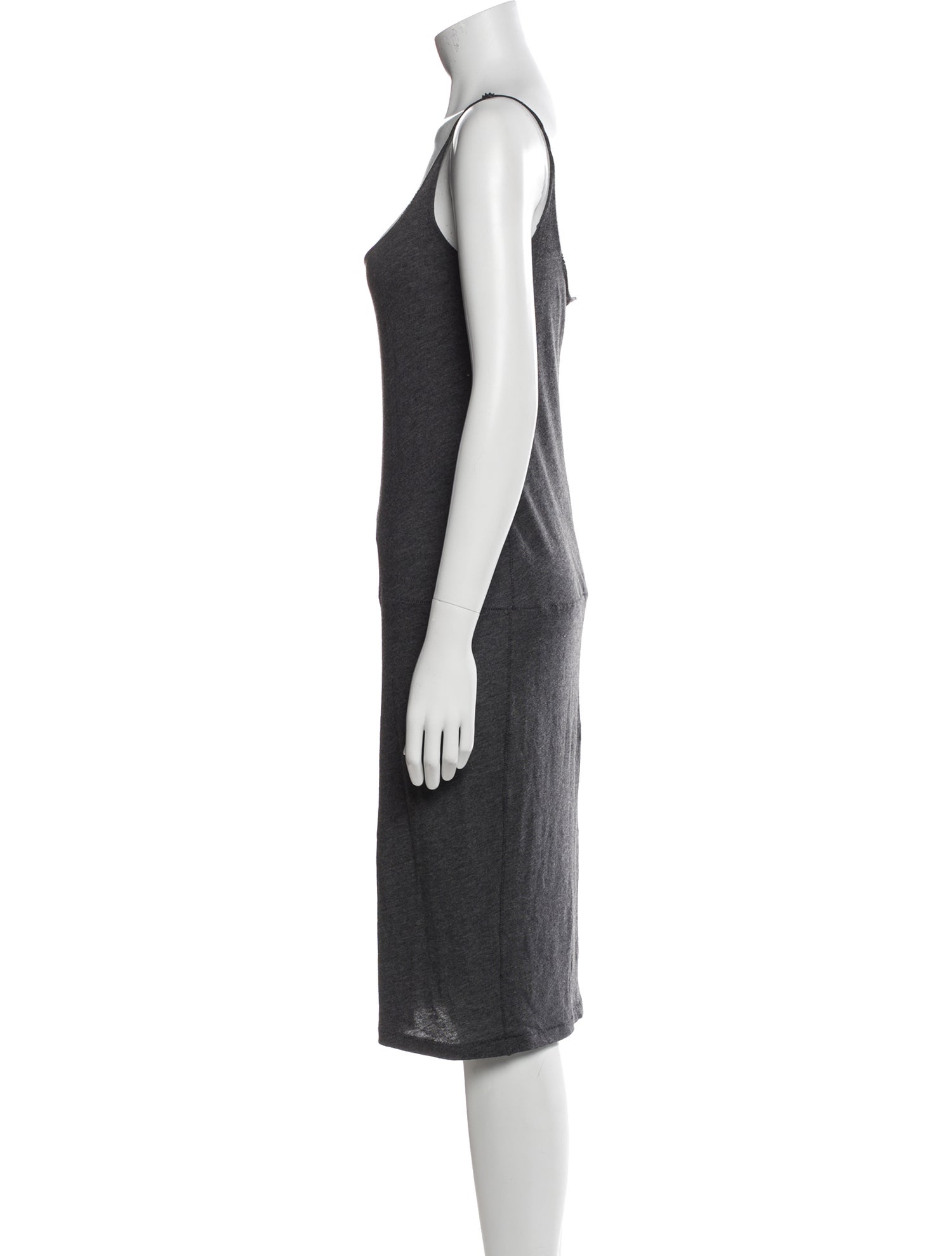 Raquel Allegra Square Neckline Knee-Length Dress