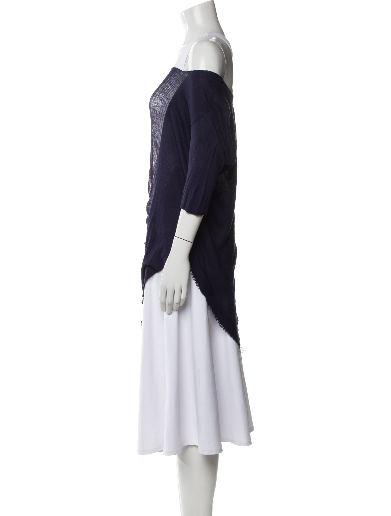 Raquel Allegra Square Neckline Three-Quarter Sleeve Tunic