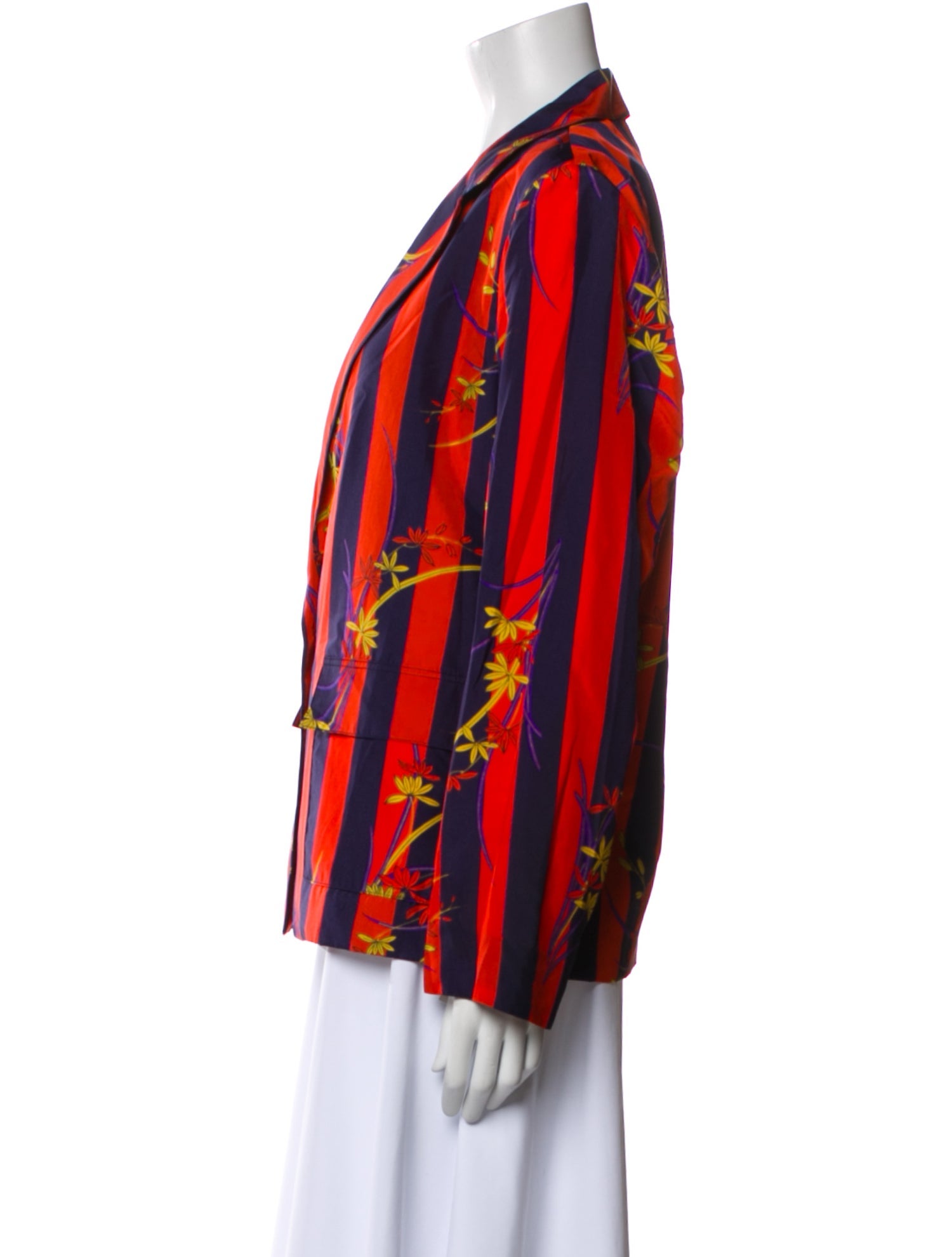 Raquel Allegra Silk Striped Blazer