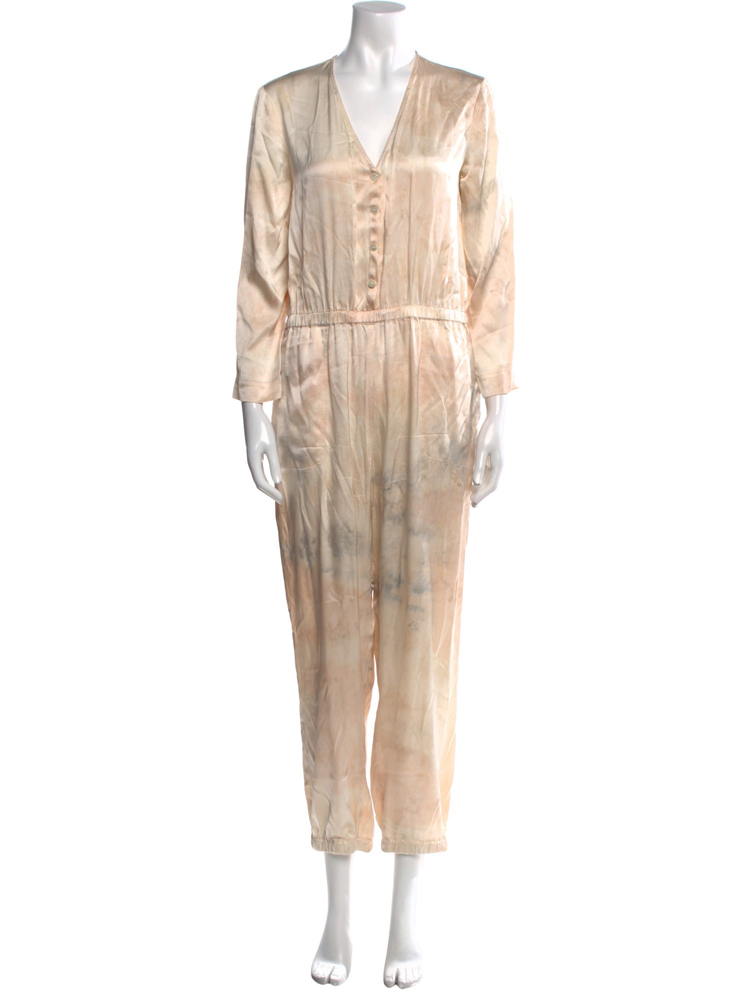 Raquel Allegra Silk V-Neck Jumpsuit