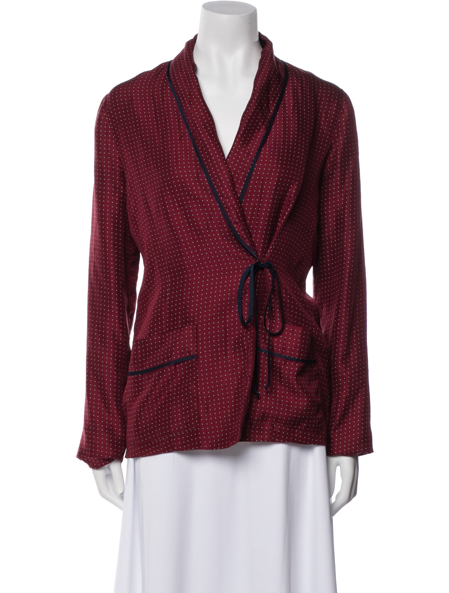 Raquel Allegra Polka Dot Print Blazer